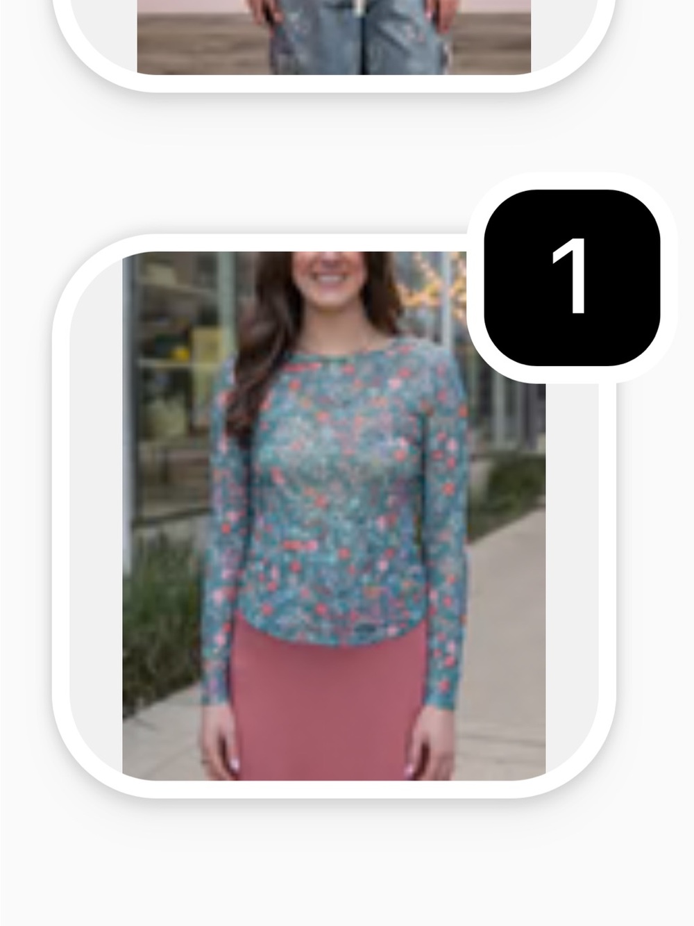 Grace & Lace Teal Floral Mesh Blouse